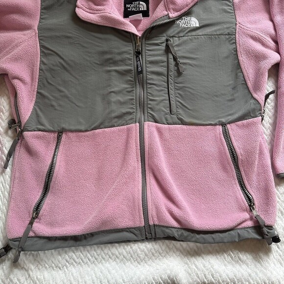 Small The North Face Pink Gray Fleece Coat Jacket - Picture 3 of 9